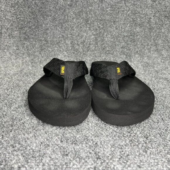 Teva Mush II Flip Flops Men's 12 Black Athletic Summer Beach Toe Post Sandals - Picture 2 of 10